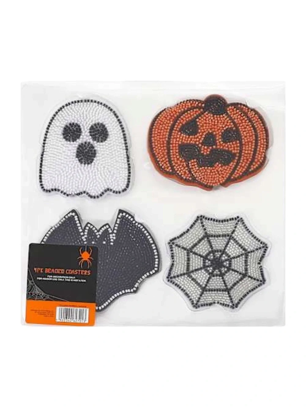 Halloween Beaded Coasters 4-Pack Coasters Set Of 4